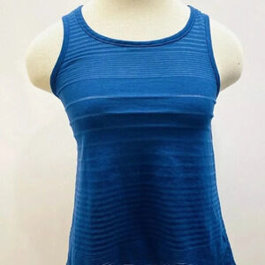 PINKY Girls Sleeveless Pullover Basic Neck Blue Striped Tank Top Size XL 14/16